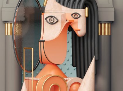 Picasso's Abstract Paitings in 3D Illustrations by Omar Aqil