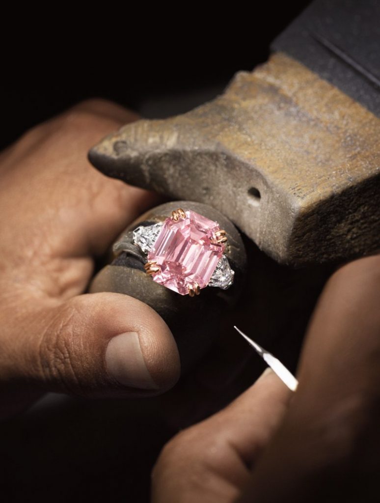 Extremely Rare 19-Carat Pink Diamond Ring by Harry Winston