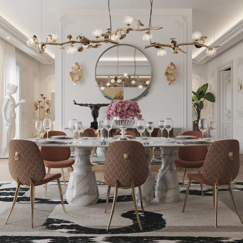 Modern Dining Room Design, High End Dining Table Chairs