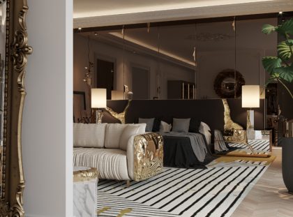 A Luxury Master Bedroom Inspired By Art Pieces 