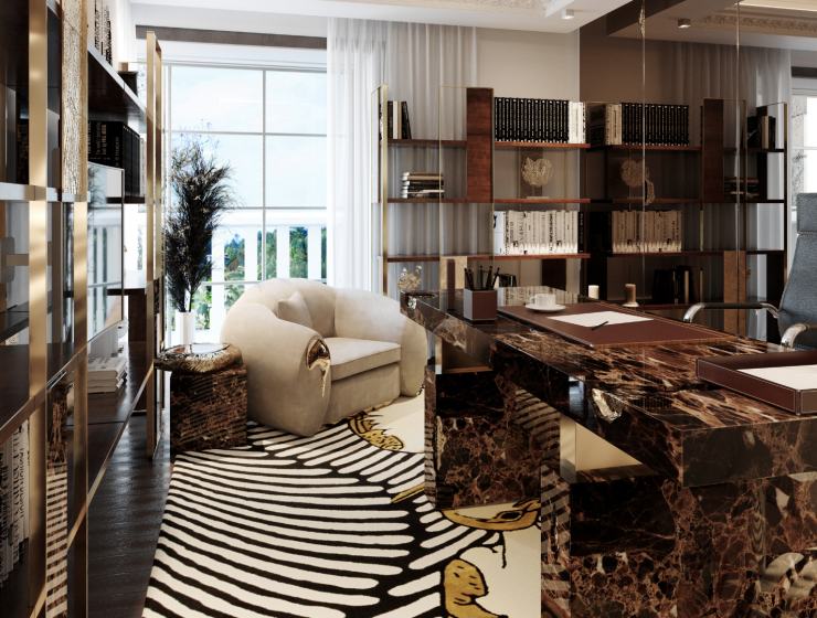 The New Empire Writing Desk By Boca do Lobo For Luxury Home Offices