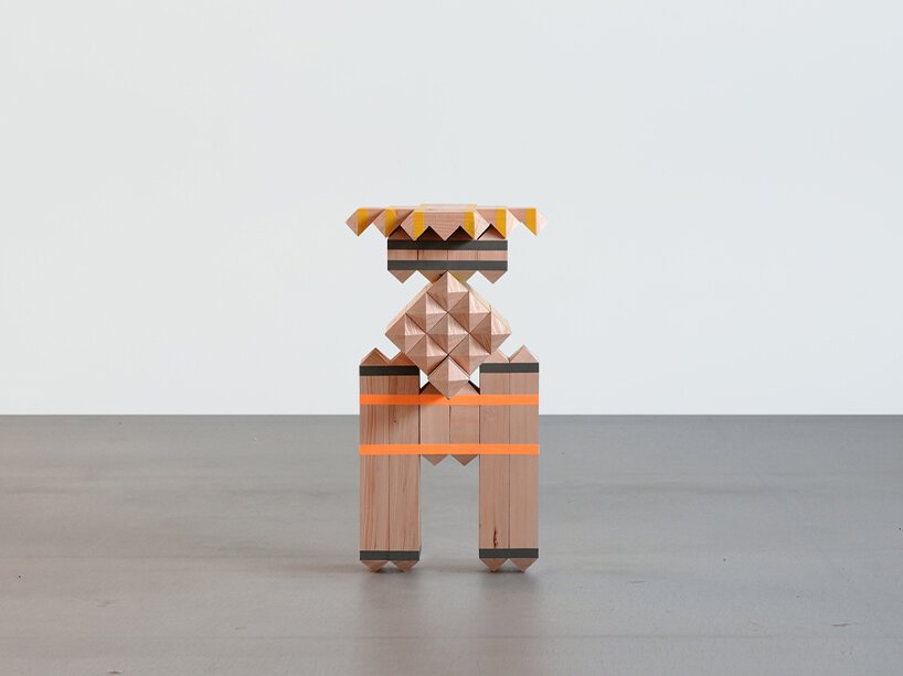 Takuto Ohta Builds Primitive Furniture Set By Stacking Blocks Intuitively