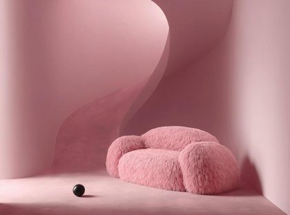 Vladimir Naumov Designs Dreamy Pink Sofa For Missana Lab