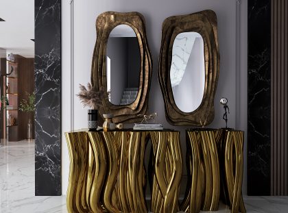 THE FAUX-MARBLE MONOCHROME SIDEBOARD