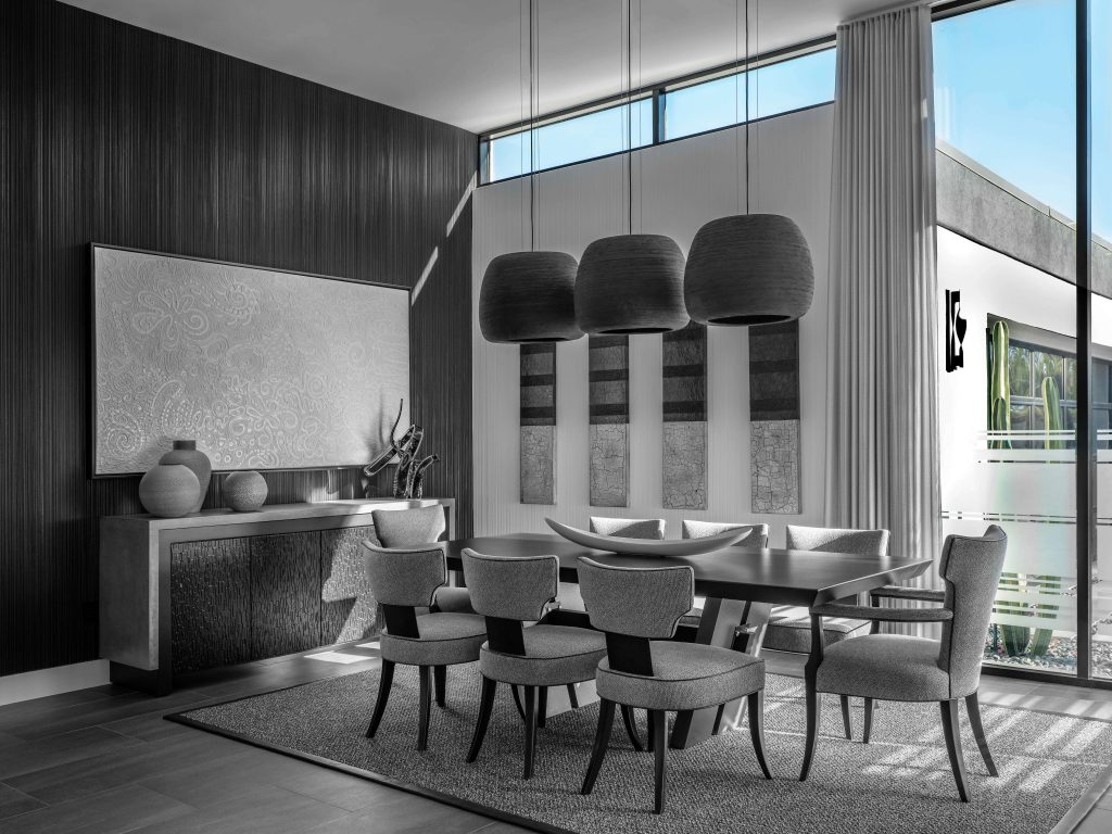 Best Interior Designers Ovadia Design Studio project grey dining room