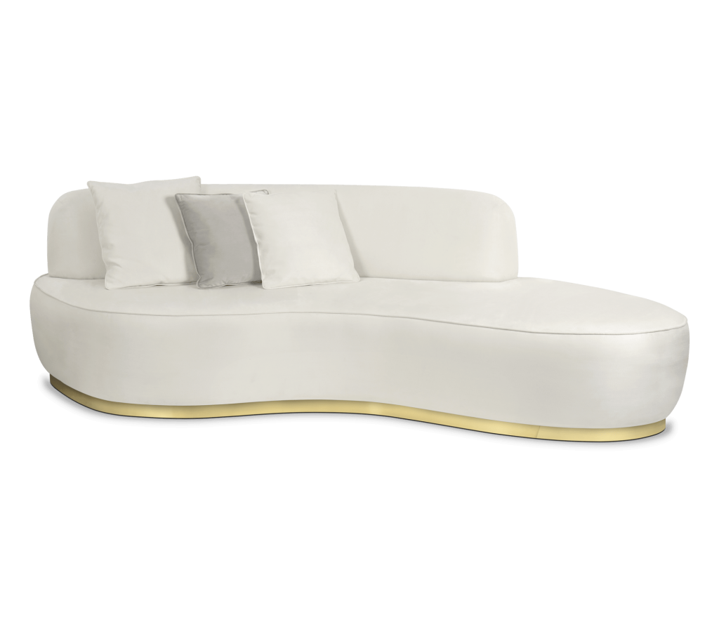 white and gold sofa