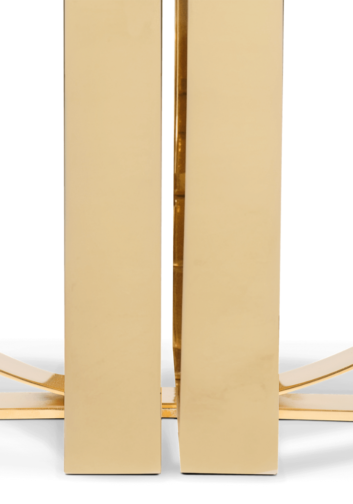 Pixel Anodized Gold Legs luxury statement piece details