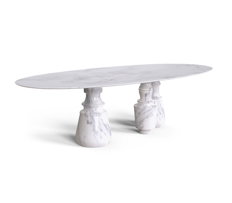 luxury houses - marble dining table