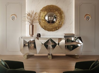 Boca do Lobo’s Luxury Furniture: Diamond Pyrite Sideboard